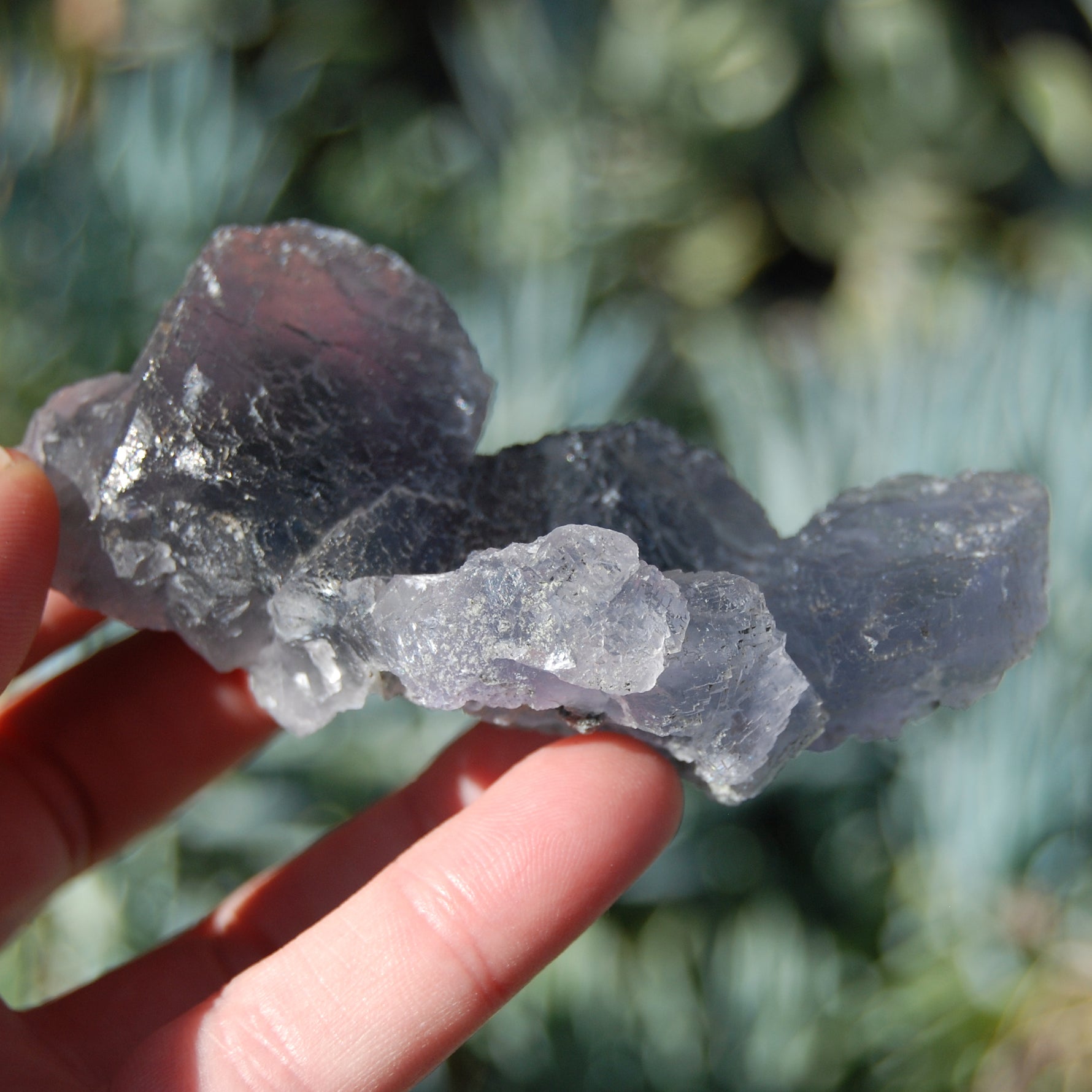 Raw Fluorite Crystal Specimen Blue Green Teal