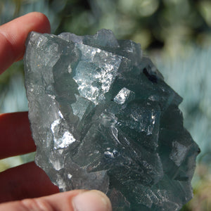 Raw Fluorite Crystal Specimen Blue Green Teal