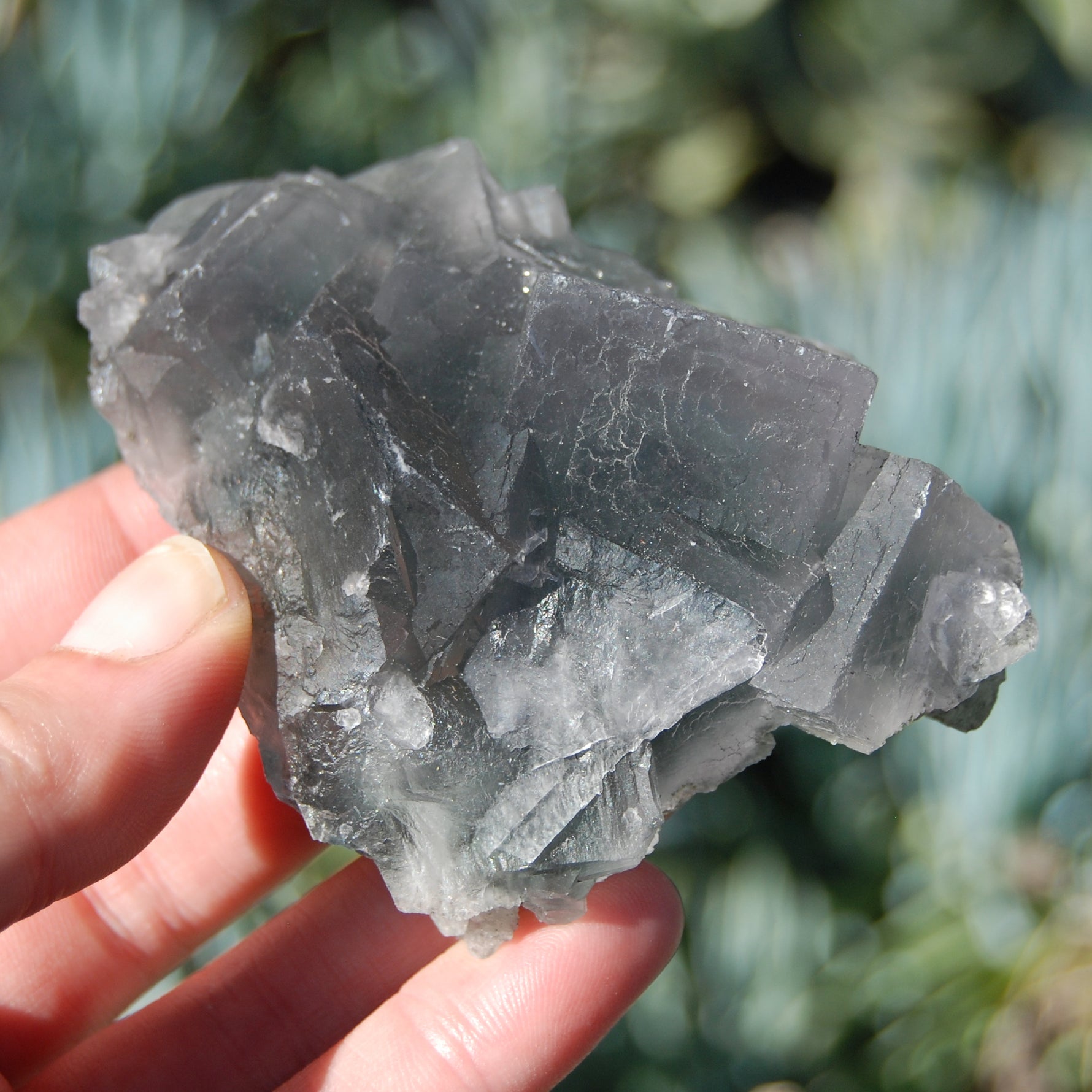 Raw Fluorite Crystal Specimen Blue Green Teal