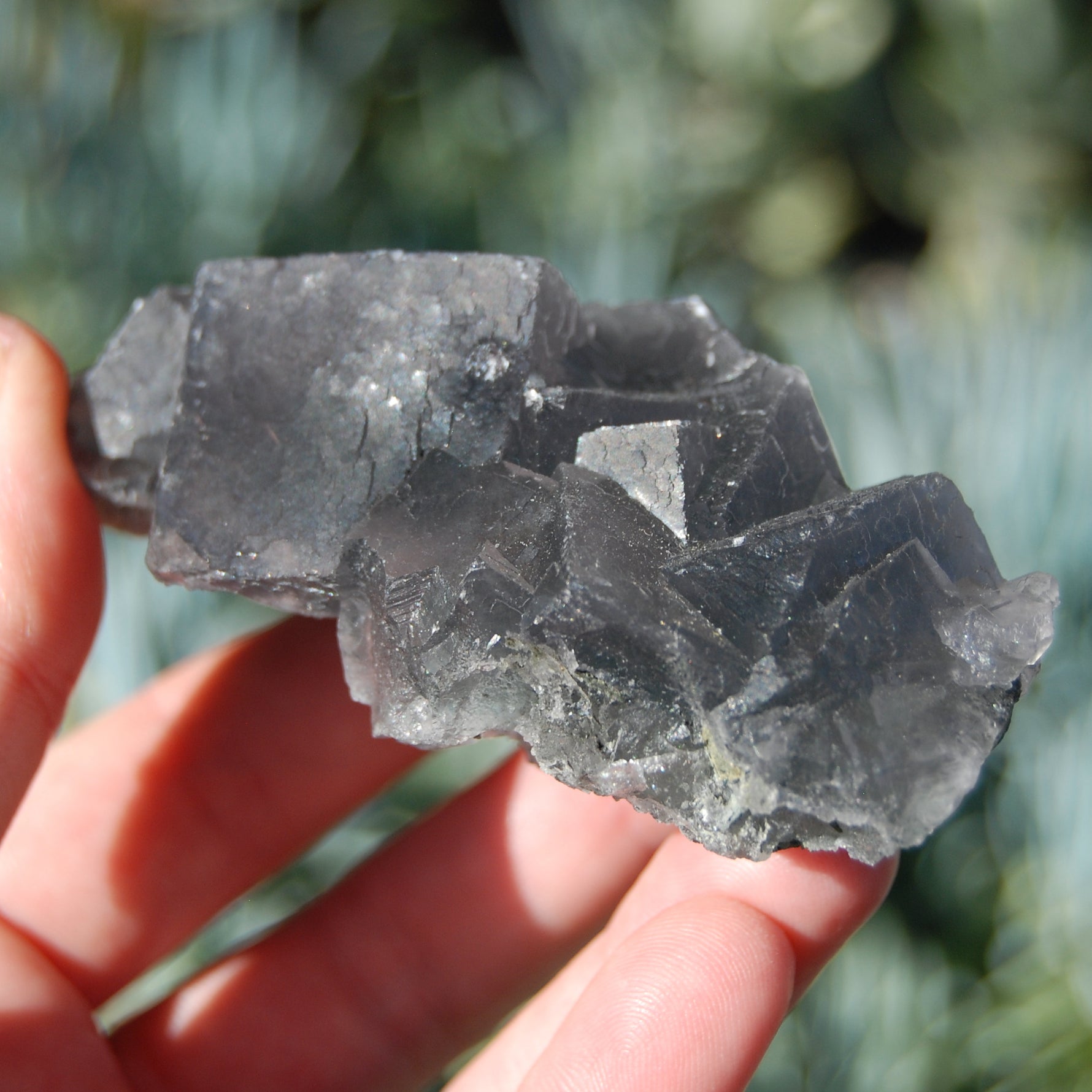 Raw Fluorite Crystal Specimen Blue Green Teal