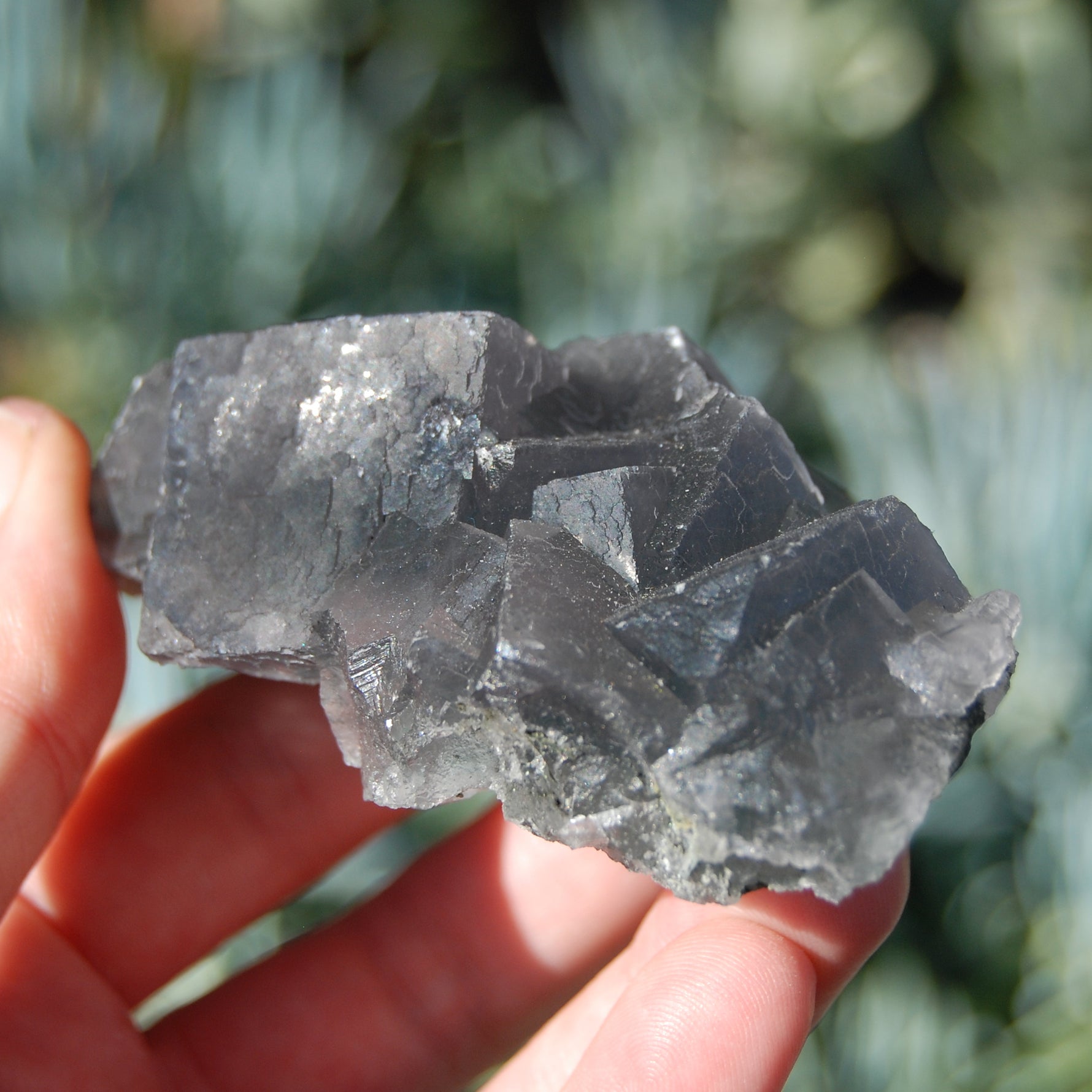 Raw Fluorite Crystal Specimen Blue Green Teal