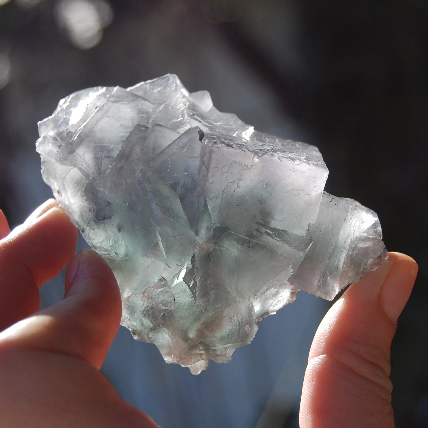 Raw Fluorite Crystal Specimen Blue Green Teal