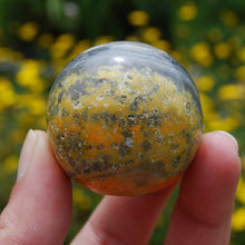 Load image into Gallery viewer, SALE was 46 | 1.5in 92g Bumblebee Jasper Crystal Sphere, Healing Crystals
