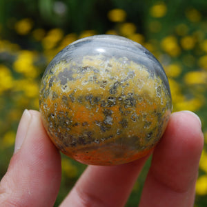 SALE was 46 | 1.5in 92g Bumblebee Jasper Crystal Sphere, Healing Crystals