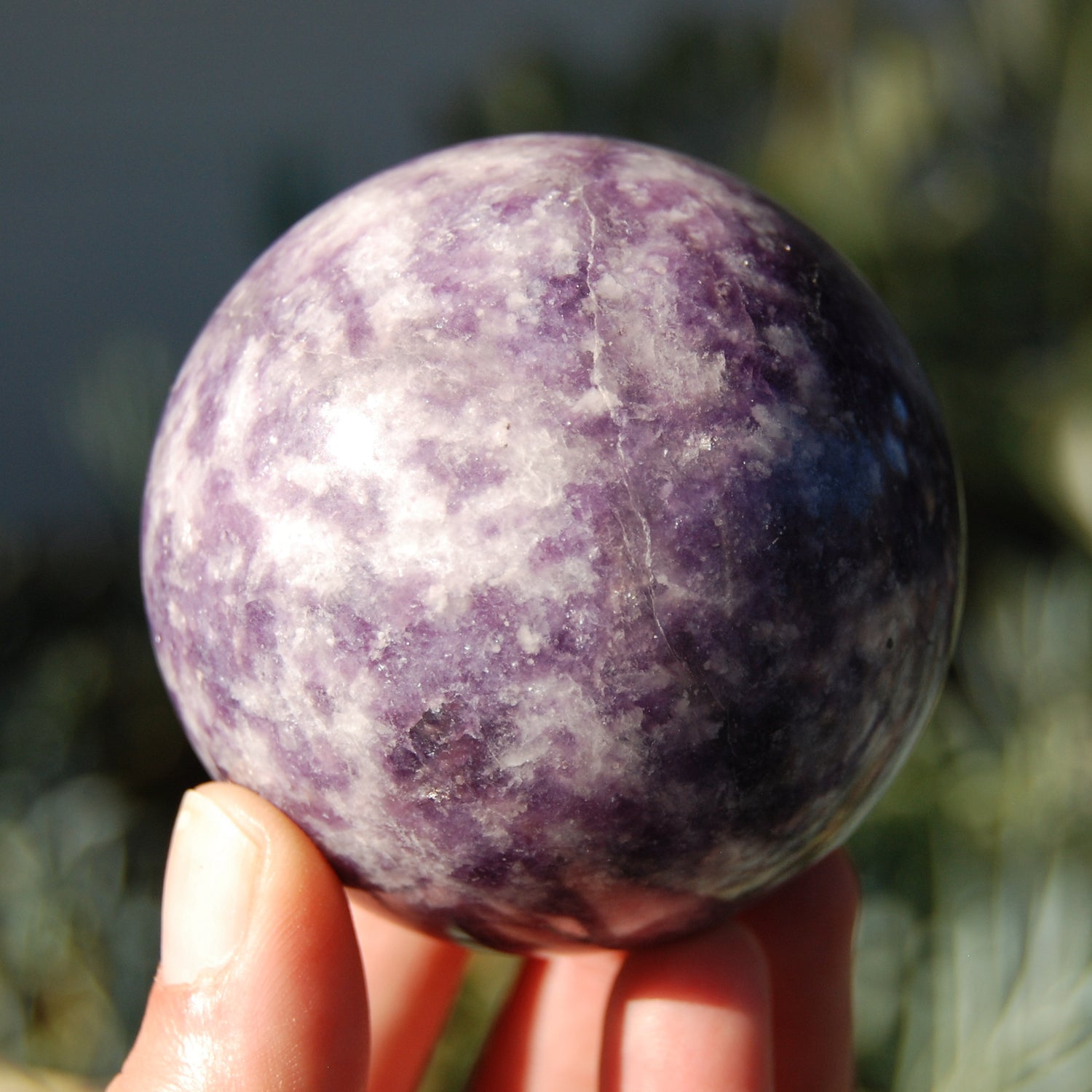 Lepidolite Lithium Mica Crystal Sphere