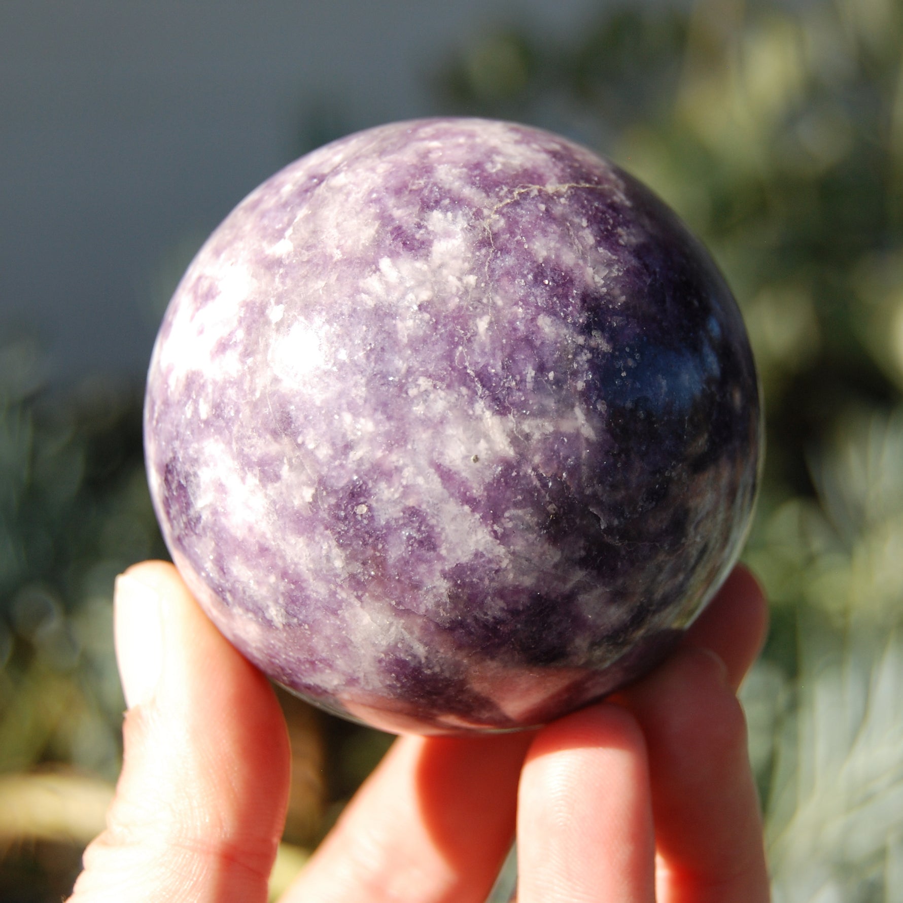 Lepidolite Lithium Mica Crystal Sphere