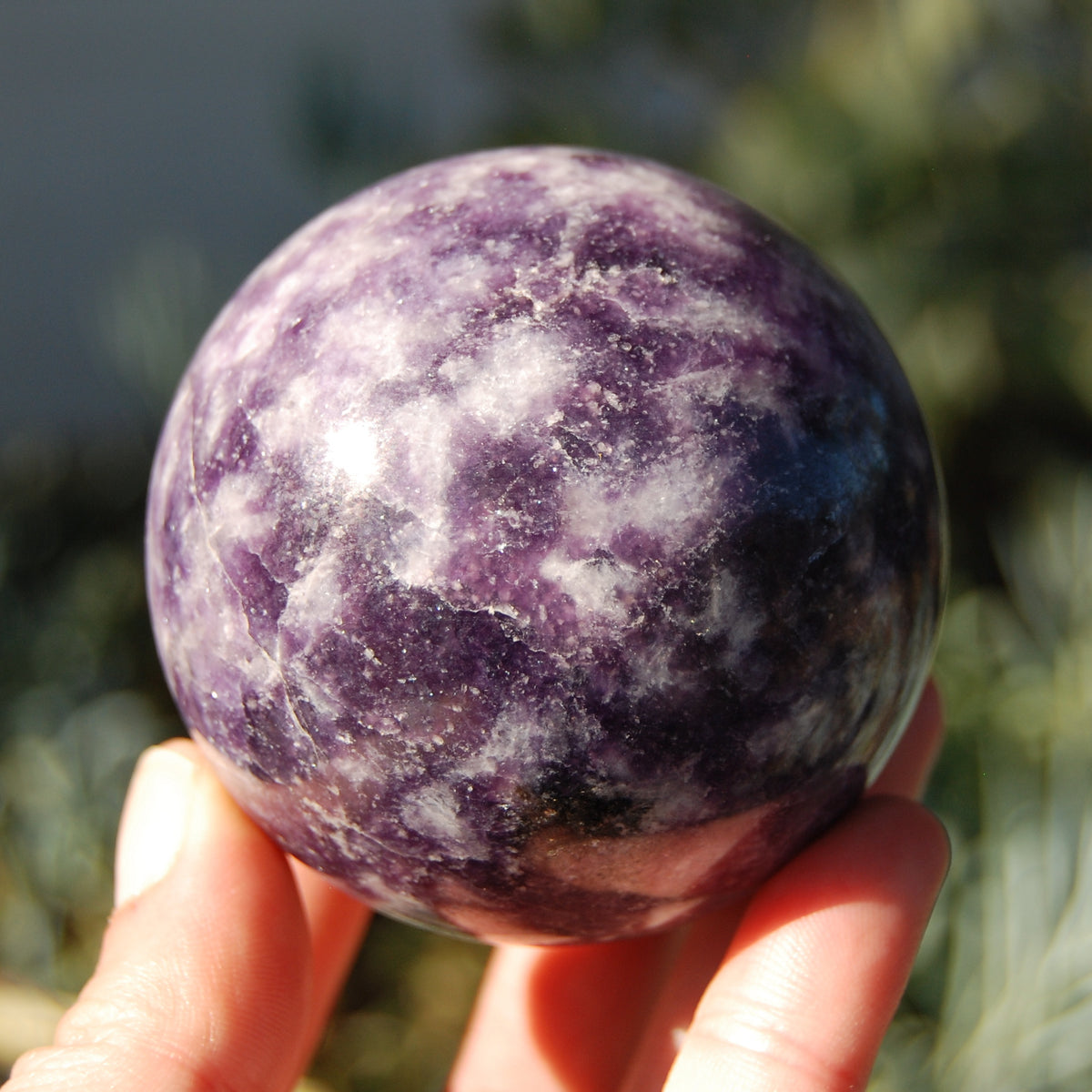 Lepidolite Lithium Mica Crystal Sphere