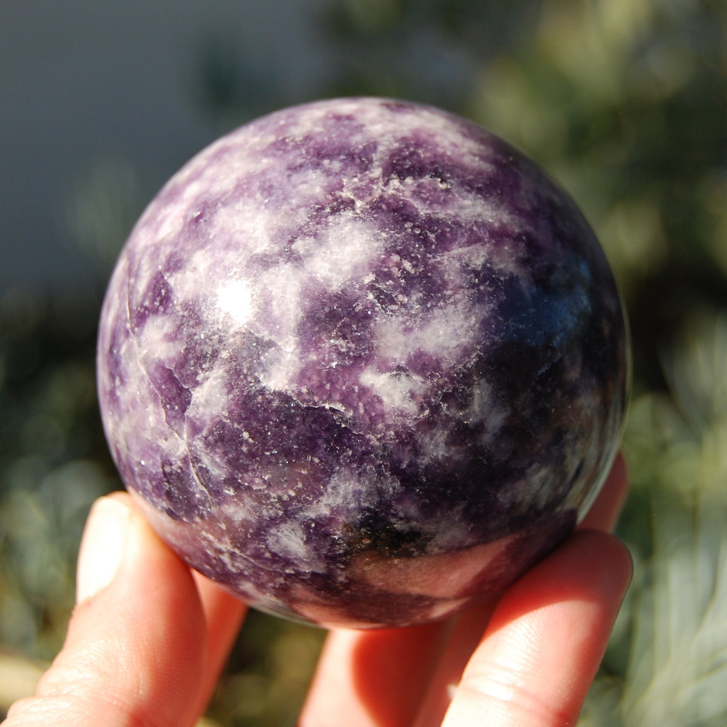 Lepidolite Lithium Mica Crystal Sphere