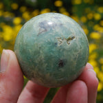 AAA Genuine Green Chrysoprase Crystal Sphere 184g 2"