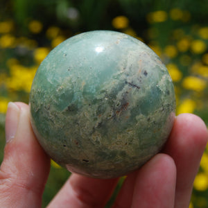 AAA Genuine Green Chrysoprase Crystal Sphere 184g 2"
