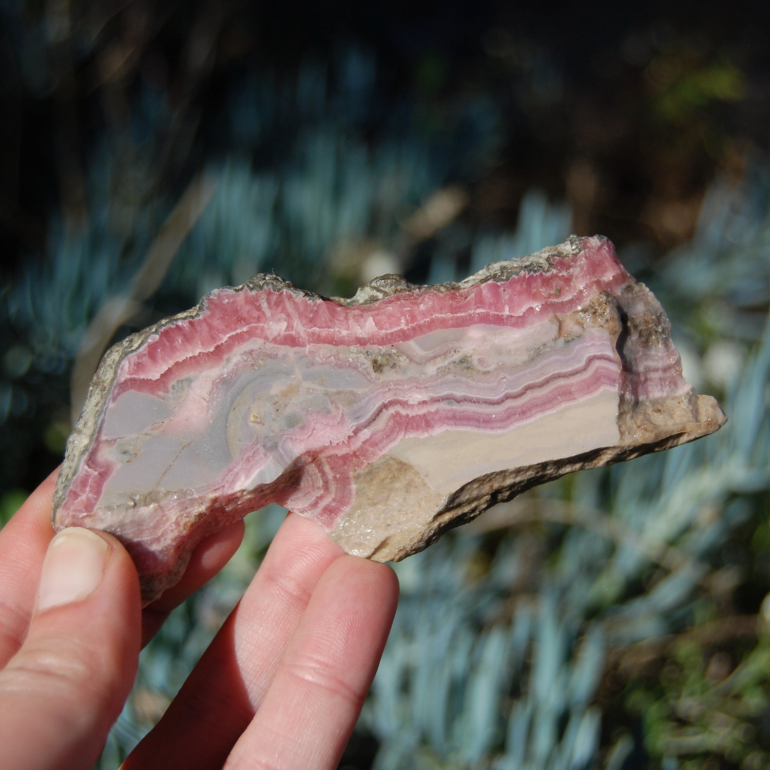 Rhodochrosite Crystal Gemstone Slab