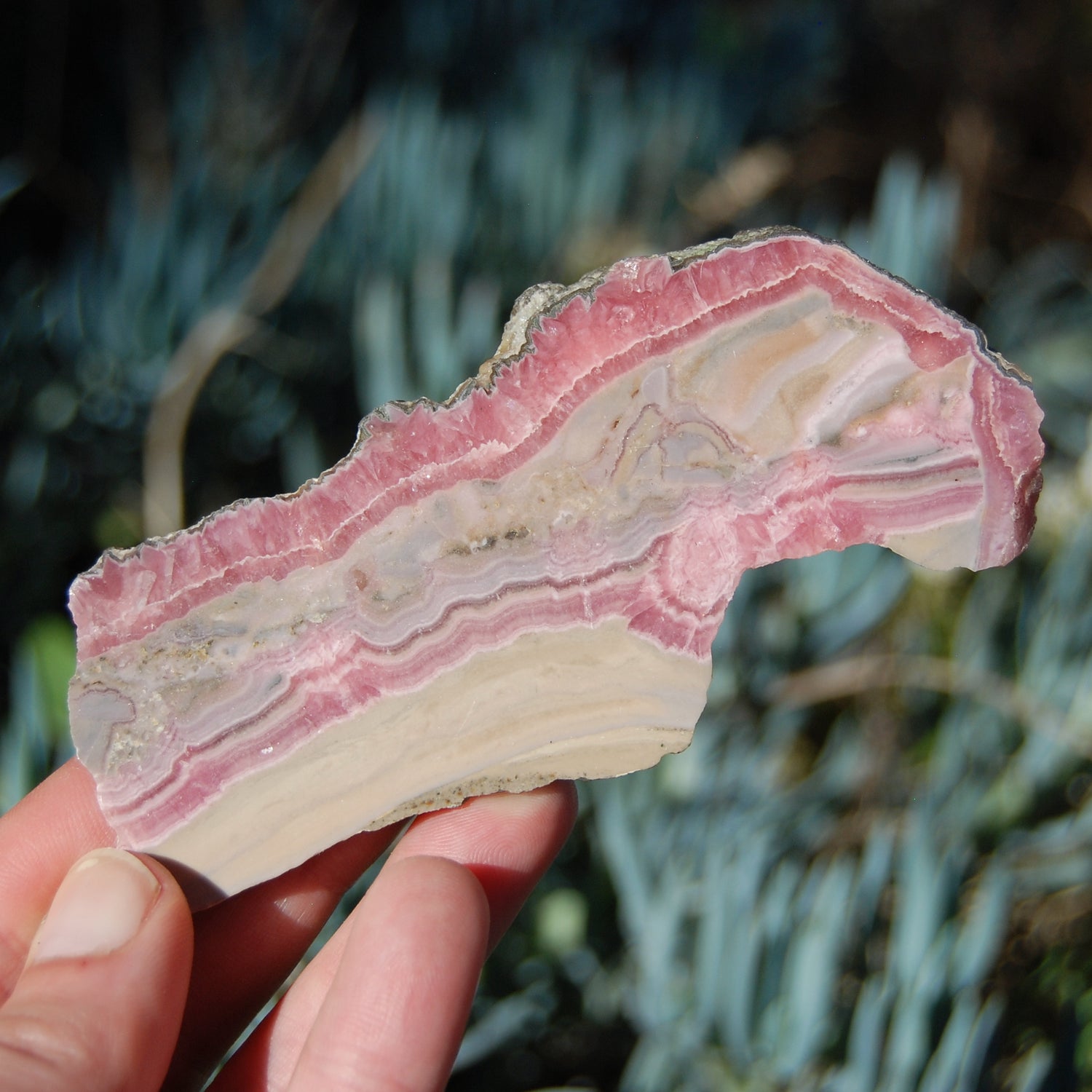 Rhodochrosite Crystal Gemstone Slab