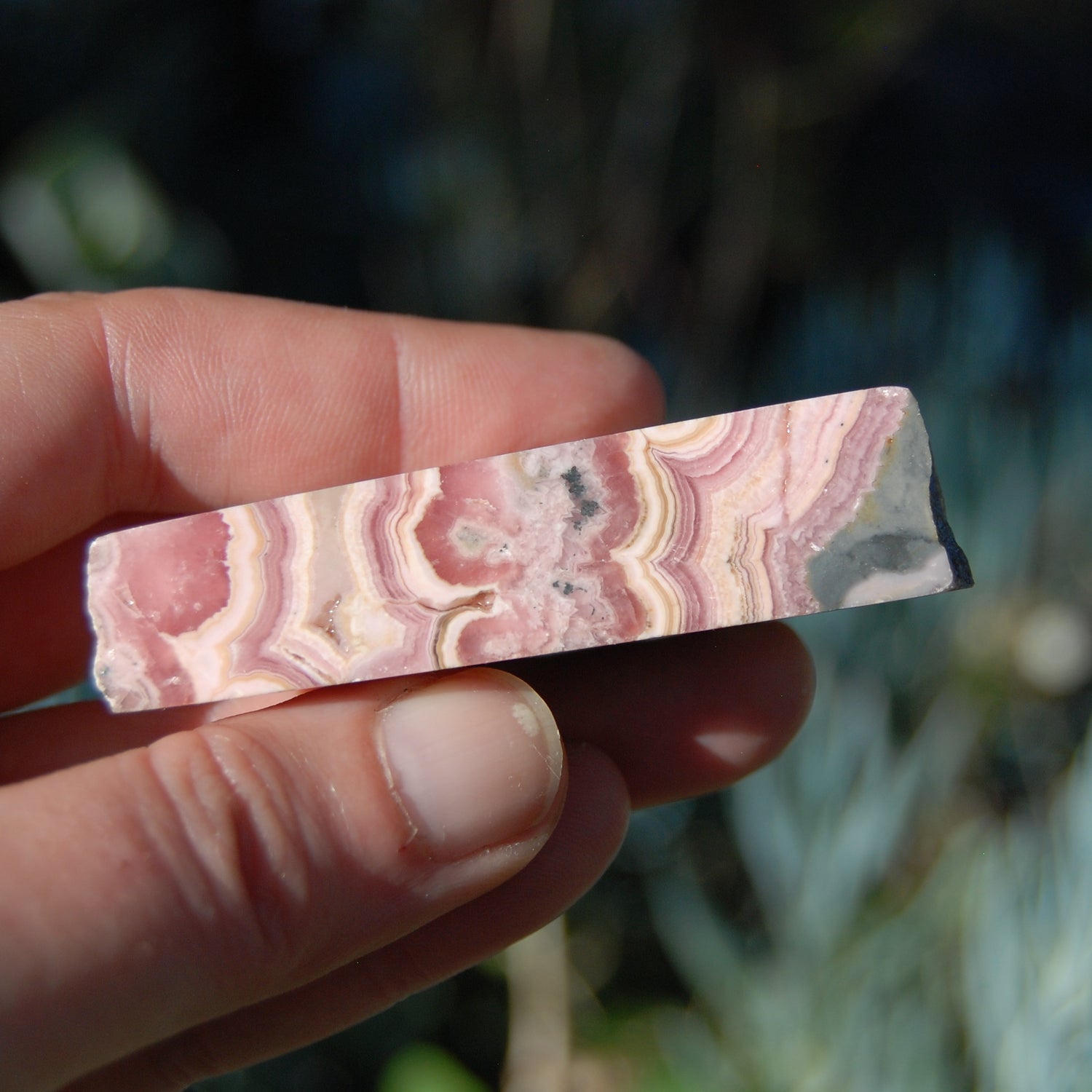 Rhodochrosite Crystal Gemstone Slab