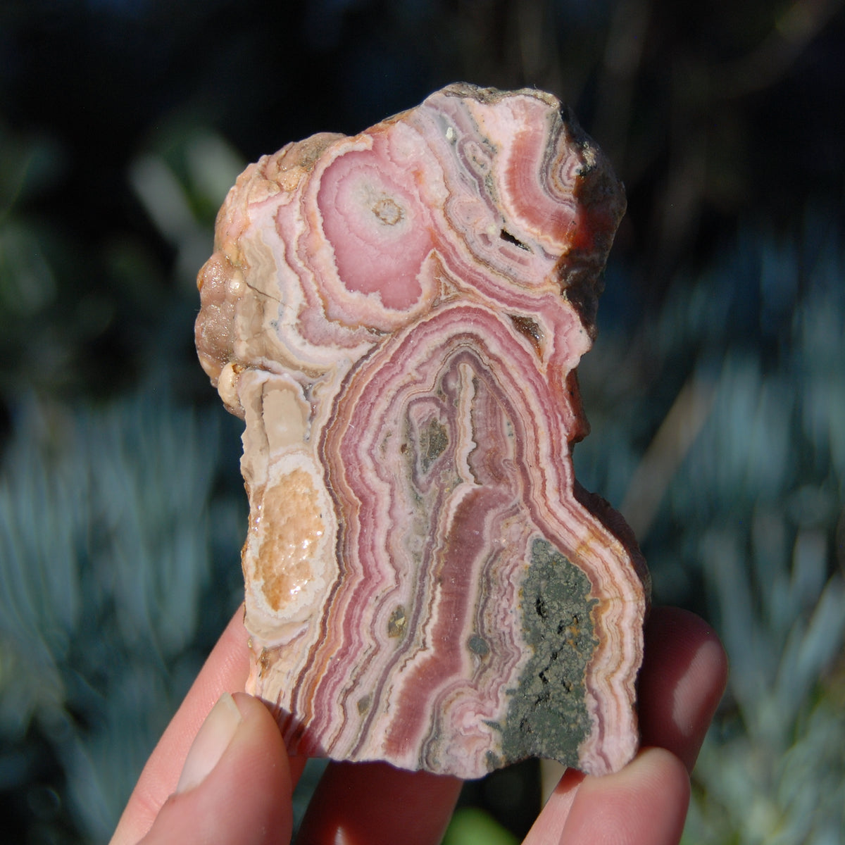 Rhodochrosite Crystal Gemstone Slab