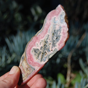 Rhodochrosite Crystal Gemstone Slab