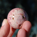 Rhodochrosite Galena Crystal Gemstone Sphere