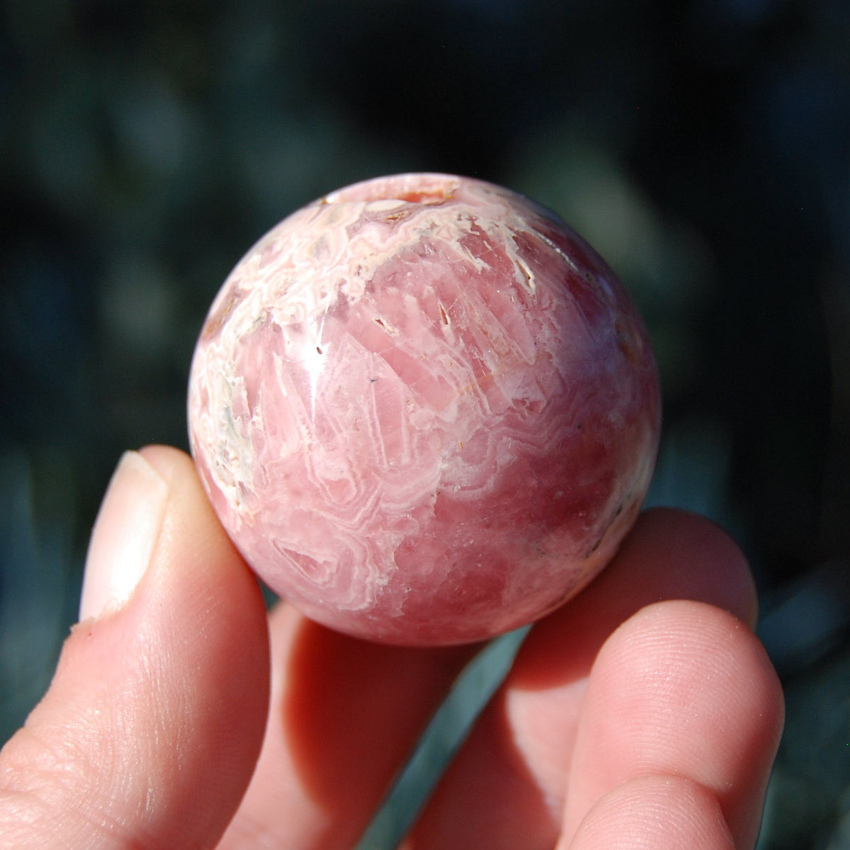 Rhodochrosite Galena Crystal Gemstone Sphere
