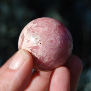 Rhodochrosite Galena Crystal Gemstone Sphere