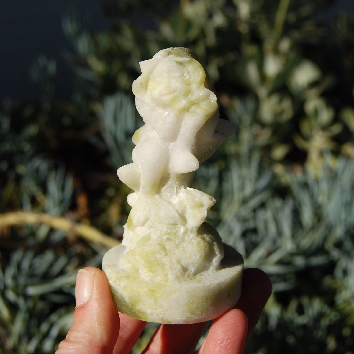 Lantian Jade Sleeping Mermaid Crystal Carving