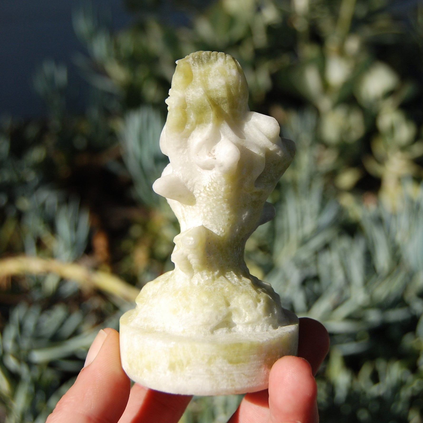 Lantian Jade Sleeping Mermaid Crystal Carving