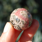 Rhodochrosite Crystal Gemstone Sphere