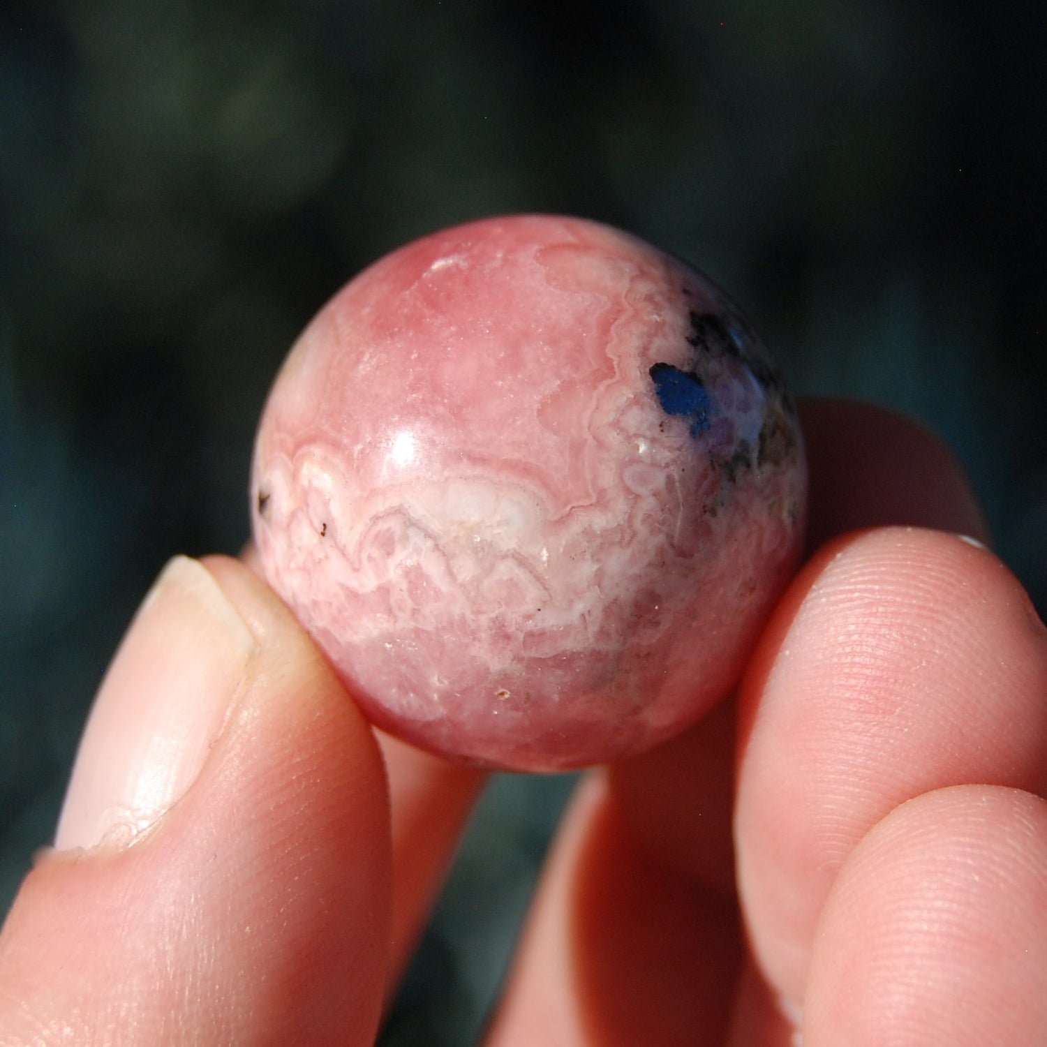 Rhodochrosite Crystal Gemstone Sphere
