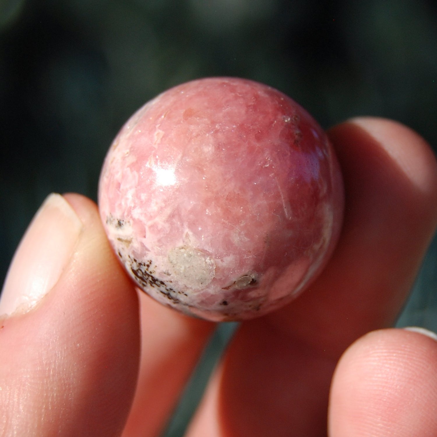 Rhodochrosite Crystal Gemstone Sphere