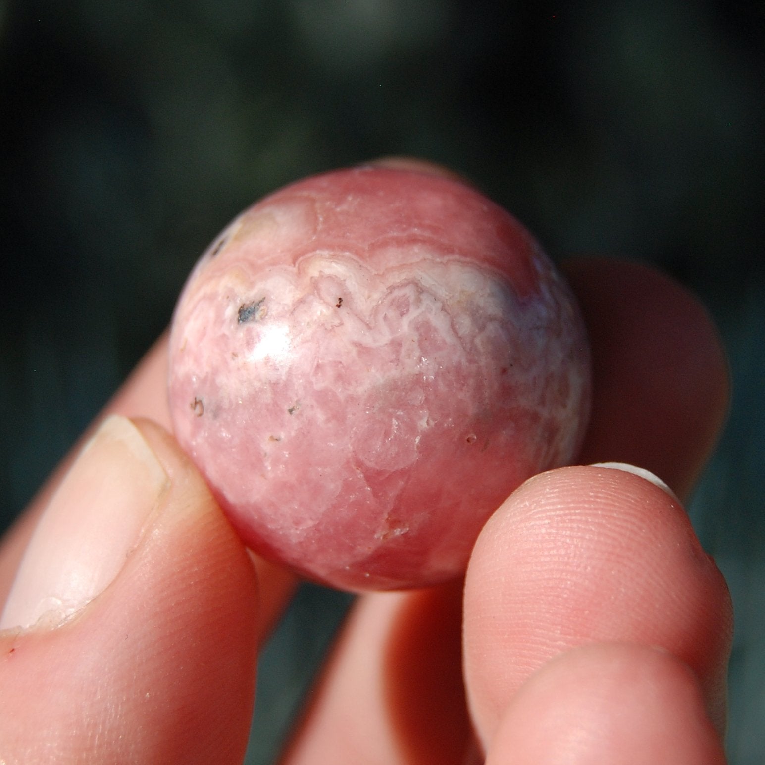 Rhodochrosite Crystal Gemstone Sphere