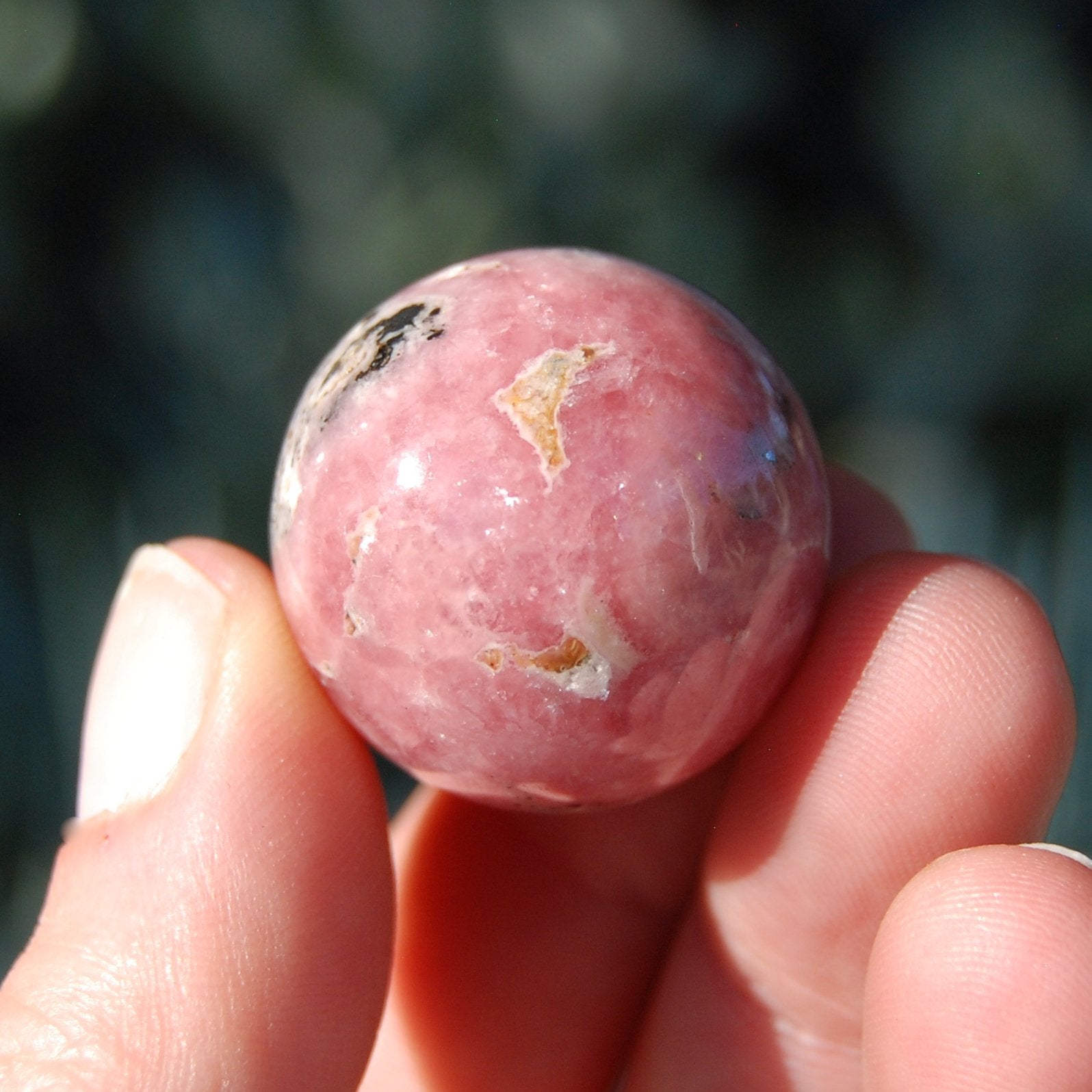 Rhodochrosite Crystal Gemstone Sphere