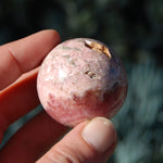 Rhodochrosite Crystal Gemstone Sphere