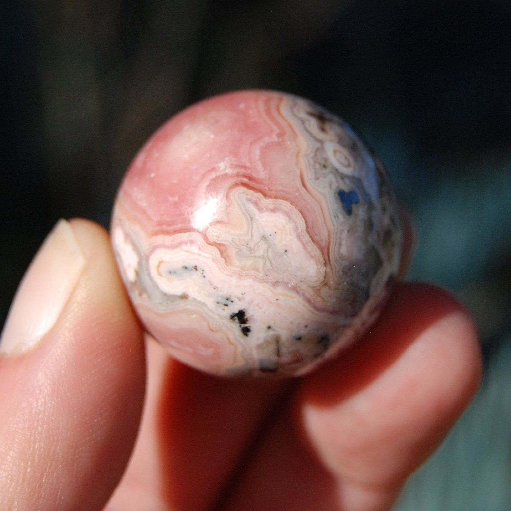 Rhodochrosite Crystal Gemstone Sphere