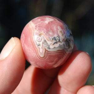 Rhodochrosite Crystal Gemstone Sphere