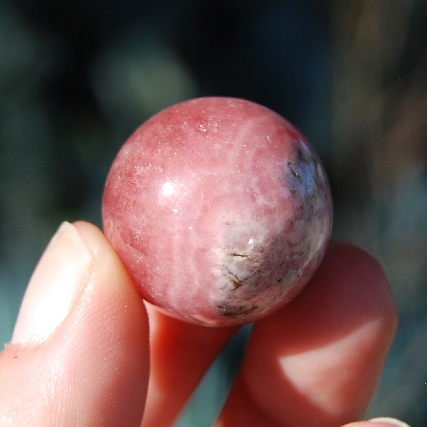 Rhodochrosite Crystal Gemstone Sphere