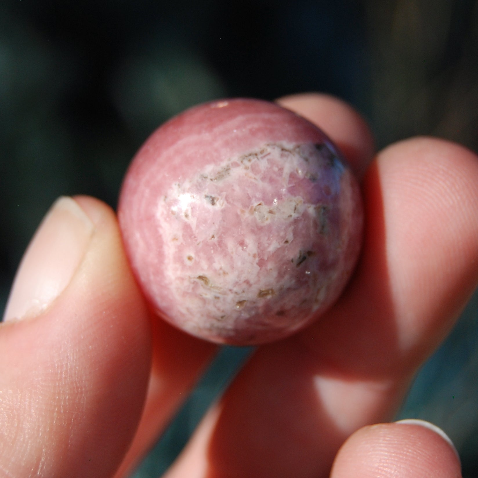 Rhodochrosite Crystal Gemstone Sphere