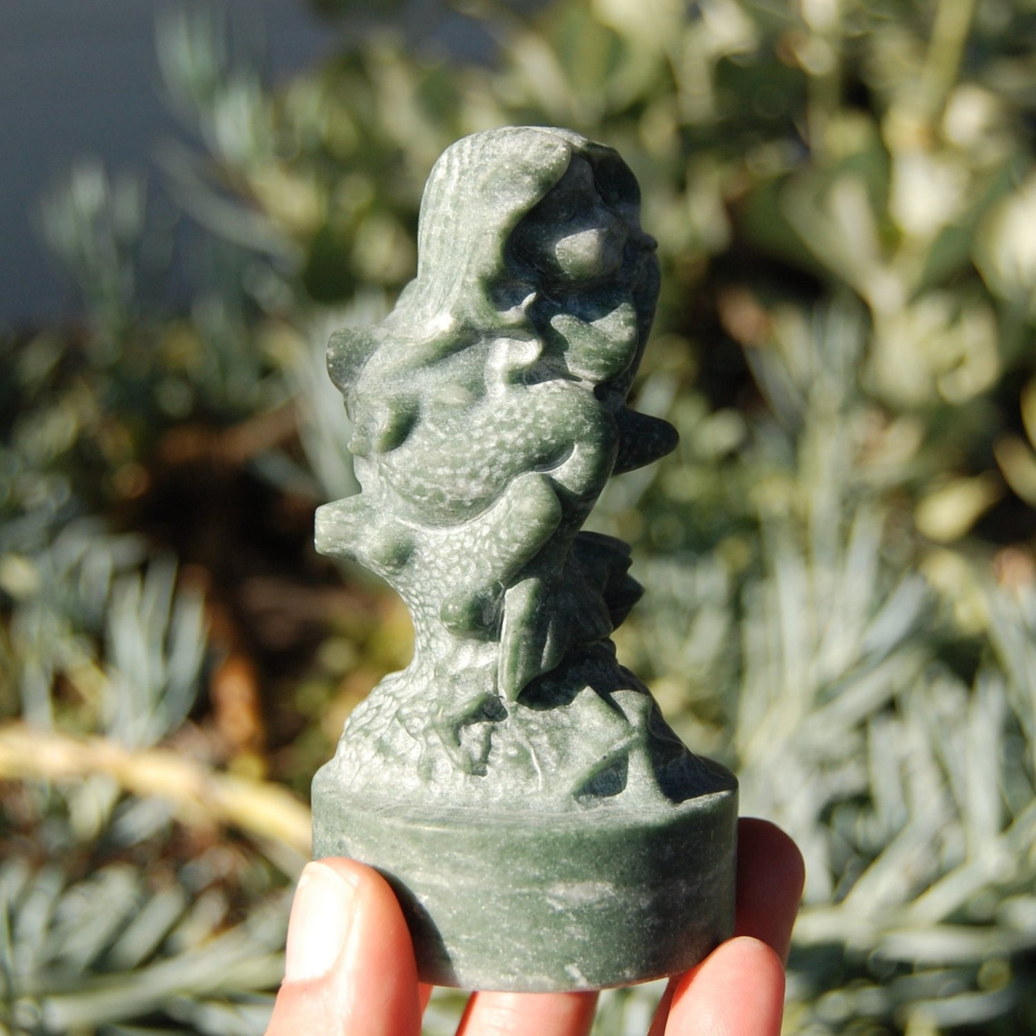 Lushan Jade Sleeping Mermaid Crystal Carving