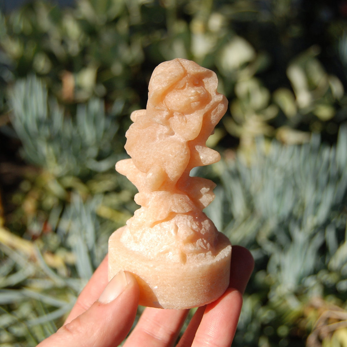 Orange Aventurine Sleeping Mermaid Crystal Carving