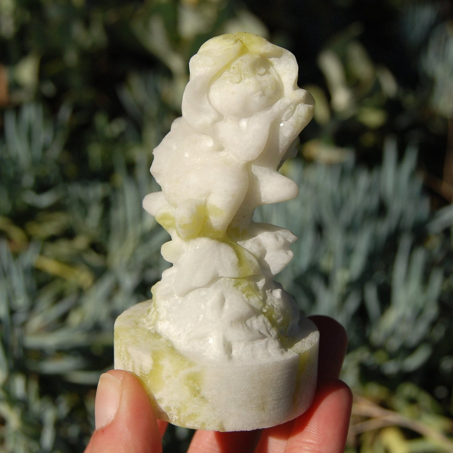 Lantian Jade Sleeping Mermaid Crystal Carving
