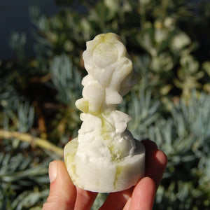 Lantian Jade Sleeping Mermaid Crystal Carving
