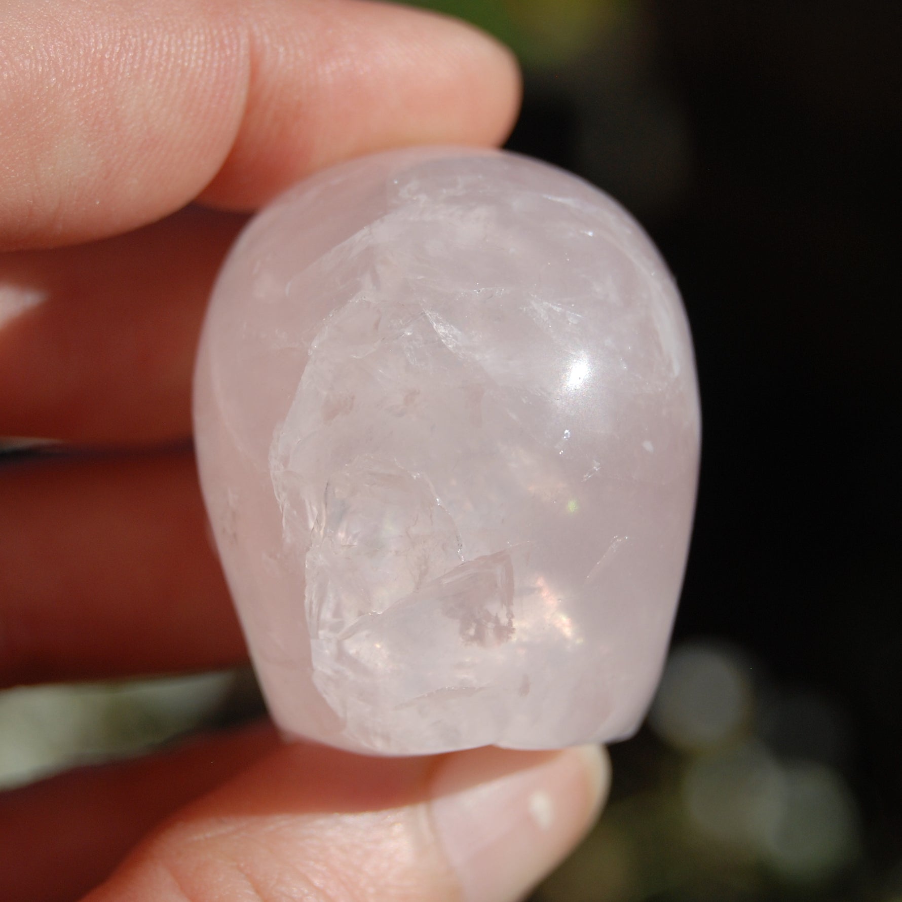 Rose Quartz Carved Crystal Skull