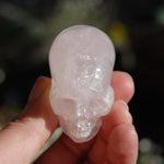 Rose Quartz Carved Crystal Skull