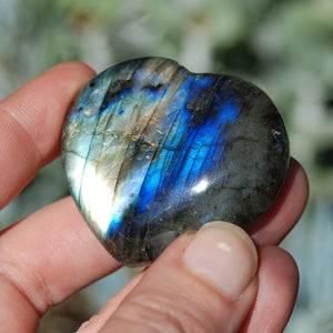 Labradorite Crystal Heart Shaped Palm Stone