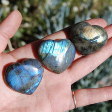 Load image into Gallery viewer, Labradorite Crystal Heart Shaped Palm Stone
