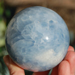 Large Blue Calcite Crystal Sphere