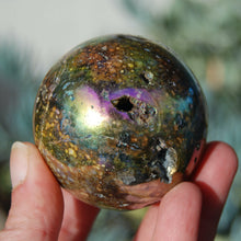 Load image into Gallery viewer, Angel Aura Ocean Jasper Geode Crystal Sphere

