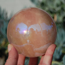 Load image into Gallery viewer, HUGE Aura Star Rose Quartz Crystal SphereHUGE Aura Star Rose Quartz Crystal Sphere

