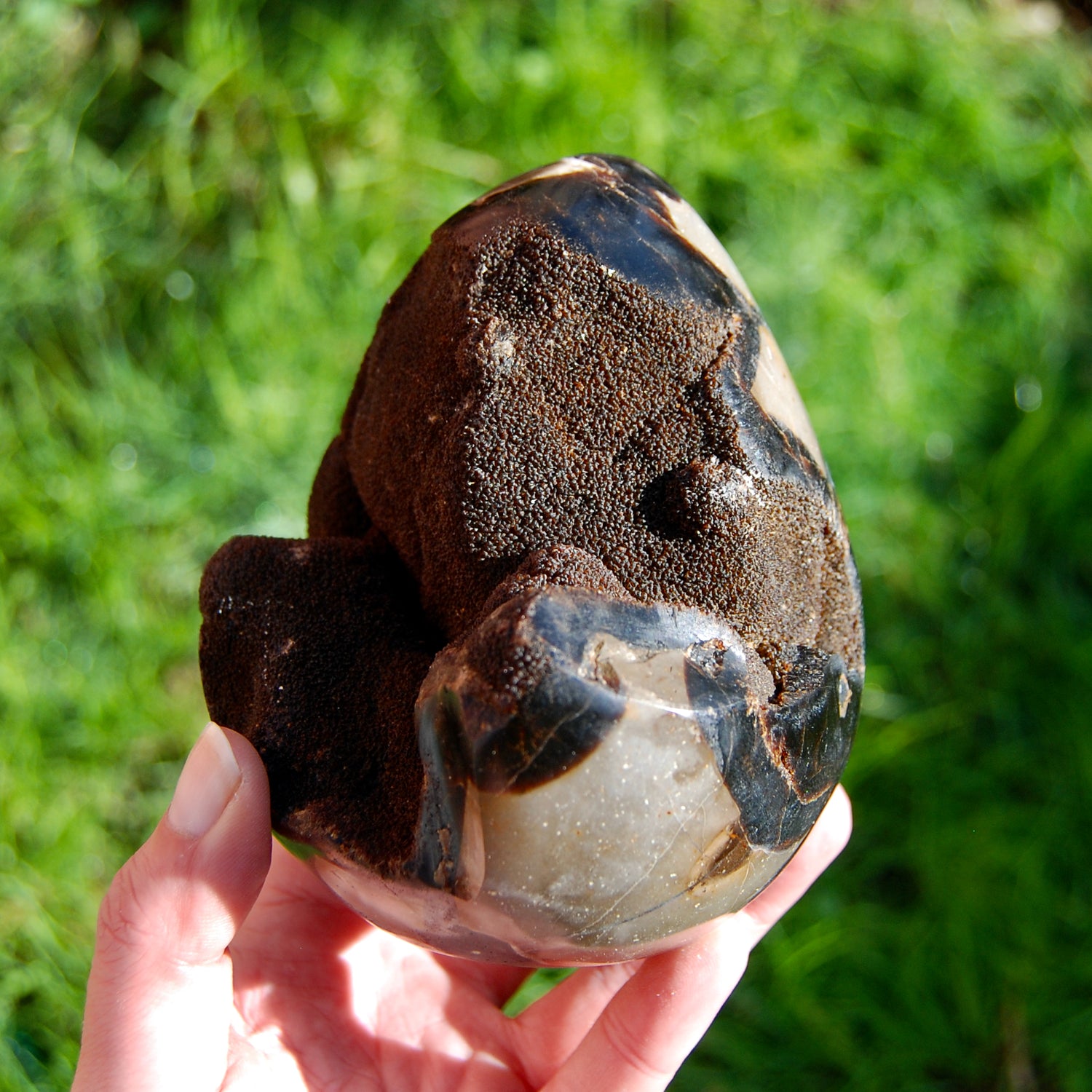 Septarian Dragon Egg Geode Crystal
