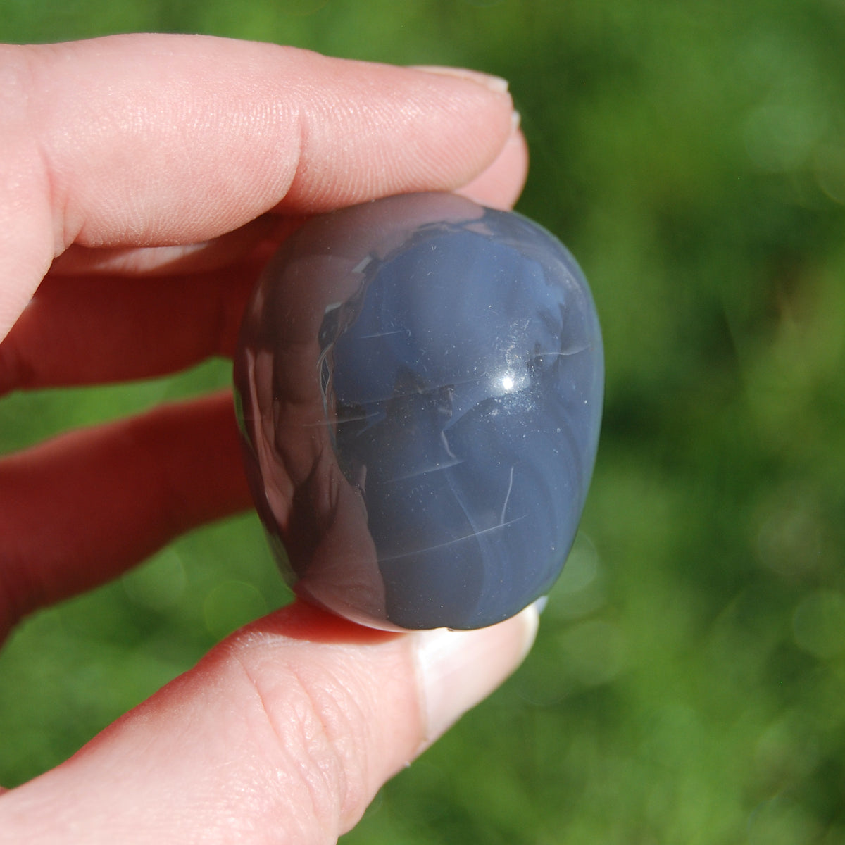 Grey Agate Carved Crystal Skull Realistic Gemstone Carving