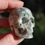 Ocean Jasper Carved Crystal Skull Realistic Gemstone Carving