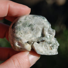 Load image into Gallery viewer, Ocean Jasper Carved Crystal Skull Realistic Gemstone Carving
