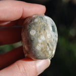 Ocean Jasper Carved Crystal Skull Realistic Gemstone Carving